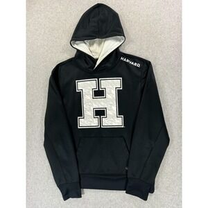 Harvard Crimson Screened Logo Campus Hoodie Sweatshirt (Men's Medium) Black